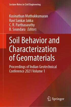 Muthukkumaran / Soundara / Jakka |  Soil Behavior and Characterization of Geomaterials | Buch |  Sack Fachmedien