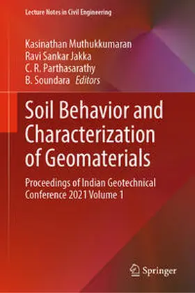 Muthukkumaran / Jakka / Parthasarathy |  Soil Behavior and Characterization of Geomaterials | eBook | Sack Fachmedien