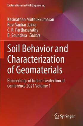 Muthukkumaran / Soundara / Jakka |  Soil Behavior and Characterization of Geomaterials | Buch |  Sack Fachmedien
