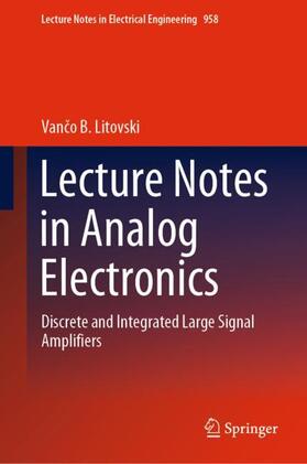 Litovski |  Lecture Notes in Analog Electronics | Buch |  Sack Fachmedien