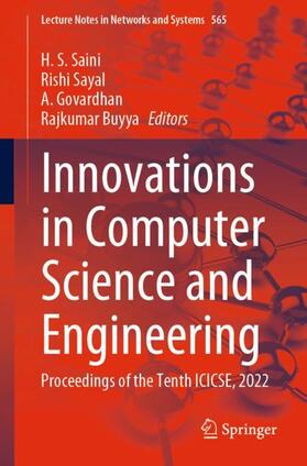 Saini / Buyya / Sayal | Innovations in Computer Science and Engineering | Buch | 978-981-19-7454-0 | sack.de