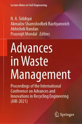 Siddiqui / Mondal / Baxtiyarovich |  Advances in Waste Management | Buch |  Sack Fachmedien