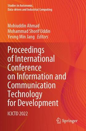 Ahmad / Jang / Uddin |  Proceedings of International Conference on Information and Communication Technology for Development | Buch |  Sack Fachmedien