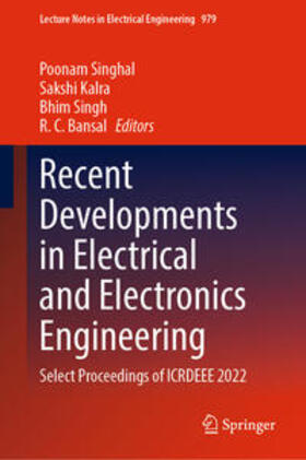 Singhal / Kalra / Singh |  Recent Developments in Electrical and Electronics Engineering | eBook | Sack Fachmedien