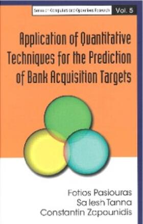 Pasiouras / Zopounidis / Tanna |  Application Of Quantitative Techniques For The Prediction Of Bank Acquisition Targets | eBook | Sack Fachmedien