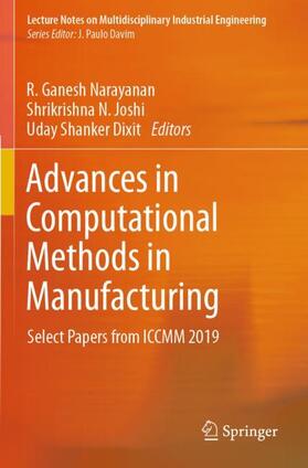 Narayanan / Dixit / Joshi |  Advances in Computational Methods in Manufacturing | Buch |  Sack Fachmedien