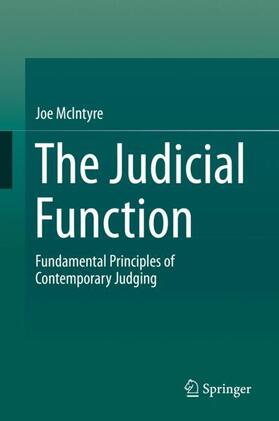 McIntyre |  The Judicial Function | Buch |  Sack Fachmedien