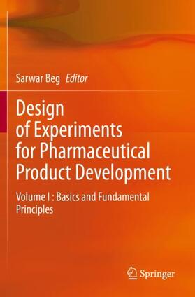 Beg |  Design of Experiments for Pharmaceutical Product Development | Buch |  Sack Fachmedien