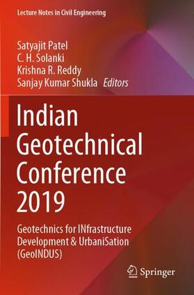 Patel / Shukla / Solanki |  Indian Geotechnical Conference 2019 | Buch |  Sack Fachmedien