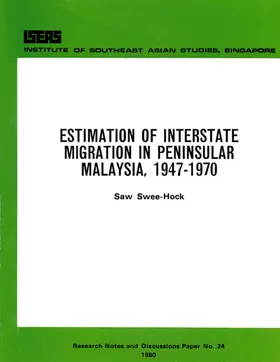 Saw |  Estimation of Interstate Migration in Peninsular Malaysia, 1947 - 1970 | eBook | Sack Fachmedien