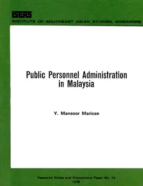 Marican |  Public Personnel Administration in Malaysia | eBook | Sack Fachmedien