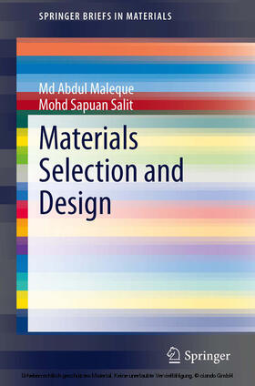 Maleque / Salit |  Materials Selection and Design | eBook | Sack Fachmedien