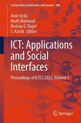 Joshi / Kartik / Mahmud |  ICT: Applications and Social Interfaces | Buch |  Sack Fachmedien