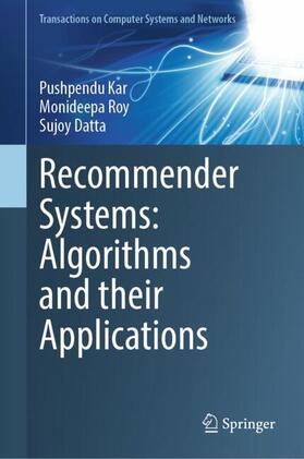 Kar / Datta / Roy |  Recommender Systems: Algorithms and their Applications | Buch |  Sack Fachmedien