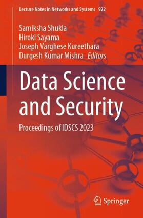 Shukla / Mishra / Sayama |  Data Science and Security | Buch |  Sack Fachmedien