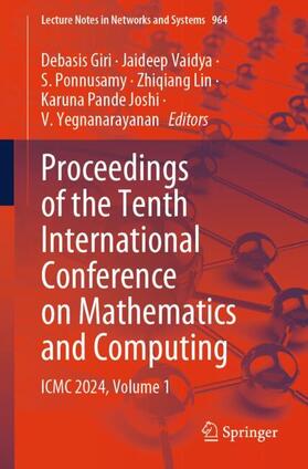 Giri / Vaidya / Yegnanarayanan |  Proceedings of the Tenth International Conference on Mathematics and Computing | Buch |  Sack Fachmedien