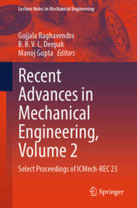 Raghavendra / Deepak / Gupta |  Recent Advances in Mechanical Engineering, Volume 2 | eBook | Sack Fachmedien