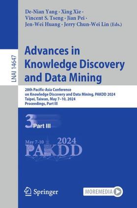 Yang / Xie / Lin |  Advances in Knowledge Discovery and Data Mining | Buch |  Sack Fachmedien