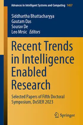 Bhattacharyya / Das / De |  Recent Trends in Intelligence Enabled Research | eBook | Sack Fachmedien