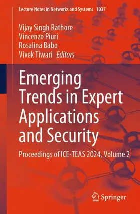 Rathore / Tiwari / Piuri |  Emerging Trends in Expert Applications and Security | Buch |  Sack Fachmedien