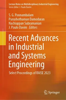 Ponnambalam / Paulo Davim / Damodaran |  Recent Advances in Industrial and Systems Engineering | Buch |  Sack Fachmedien