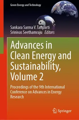 Seethamraju / Tatiparti |  Advances in Clean Energy and Sustainability, Volume 2 | Buch |  Sack Fachmedien