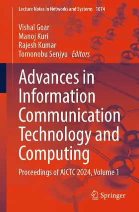 Goar / Senjyu / Kuri |  Advances in Information Communication Technology and Computing | Buch |  Sack Fachmedien