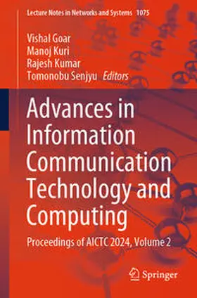 Goar / Kuri / Kumar |  Advances in Information Communication Technology and Computing | eBook | Sack Fachmedien