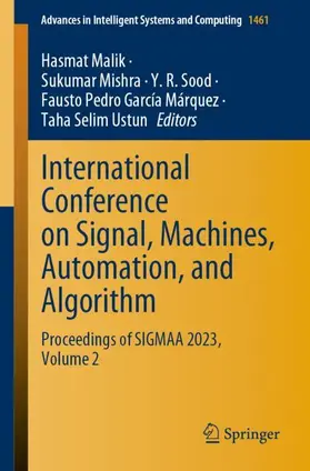 Malik / Mishra / Ustun |  International Conference on Signal, Machines, Automation, and Algorithm | Buch |  Sack Fachmedien