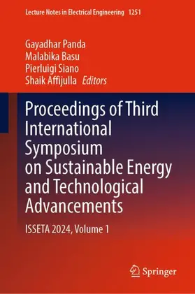 Panda / Affijulla / Basu |  Proceedings of Third International Symposium on Sustainable Energy and Technological Advancements | Buch |  Sack Fachmedien