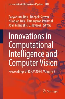 Roy / Sinwar / R. S. Tavares |  Innovations in Computational Intelligence and Computer Vision | Buch |  Sack Fachmedien