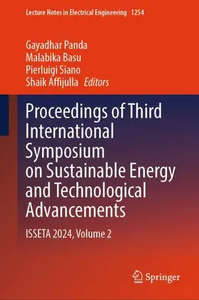 Panda / Affijulla / Basu |  Proceedings of Third International Symposium on Sustainable Energy and Technological Advancements | Buch |  Sack Fachmedien