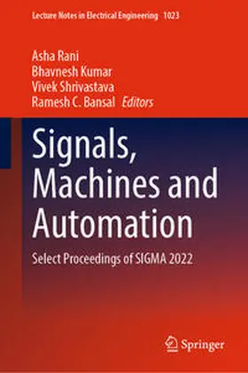 Rani / Kumar / Shrivastava |  Signals, Machines and Automation | eBook | Sack Fachmedien