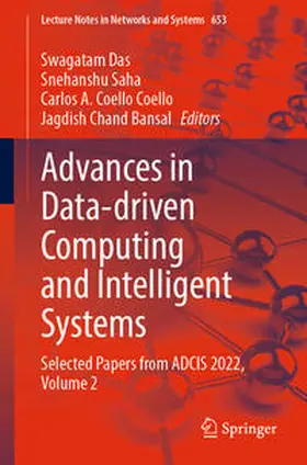 Das / Saha / Coello Coello |  Advances in Data-driven Computing and Intelligent Systems | eBook | Sack Fachmedien