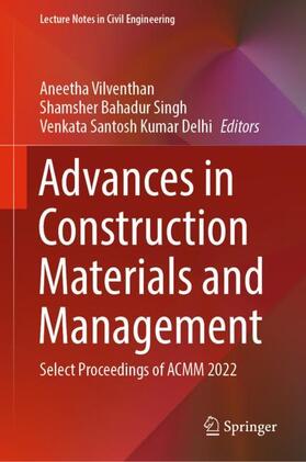 Vilventhan / Delhi / Singh |  Advances in Construction Materials and Management | Buch |  Sack Fachmedien