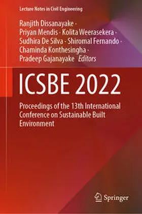 Dissanayake / Mendis / Weerasekera |  ICSBE 2022 | eBook | Sack Fachmedien