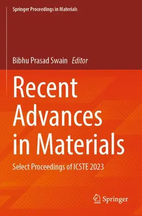 Swain | Recent Advances in Materials | Buch | 978-981-99-3846-9 | sack.de