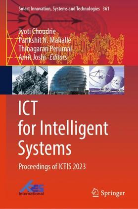 Choudrie / Joshi / Mahalle |  ICT for Intelligent Systems | Buch |  Sack Fachmedien