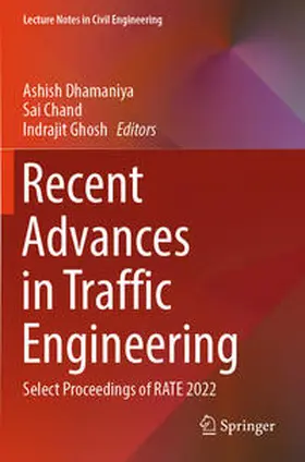 Dhamaniya / Ghosh / Chand |  Recent Advances in Traffic Engineering | Buch |  Sack Fachmedien