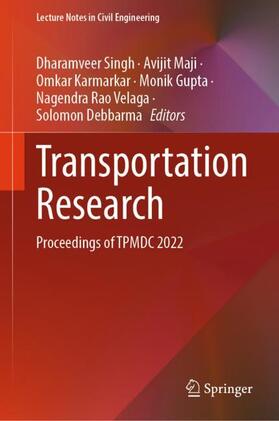 Singh / Maji / Debbarma |  Transportation Research | Buch |  Sack Fachmedien