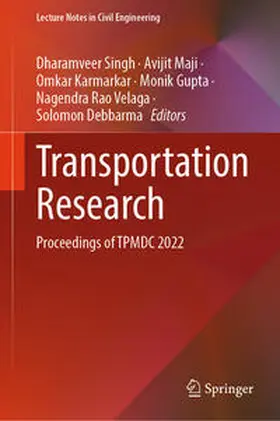 Singh / Maji / Karmarkar |  Transportation Research | eBook | Sack Fachmedien