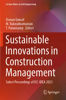 Gencel / Palanisamy / Balasubramanian |  Sustainable Innovations in Construction Management | Buch |  Sack Fachmedien