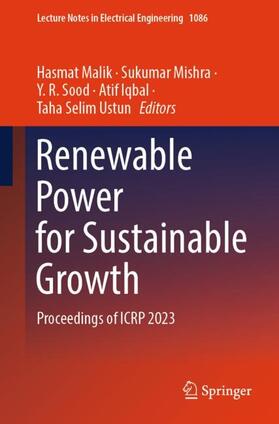 Malik / Mishra / Ustun |  Renewable Power for Sustainable Growth | Buch |  Sack Fachmedien