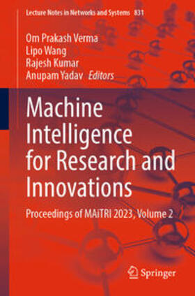 Verma / Wang / Kumar |  Machine Intelligence for Research and Innovations | eBook | Sack Fachmedien