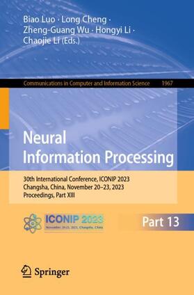 Luo / Cheng / Li |  Neural Information Processing | Buch |  Sack Fachmedien