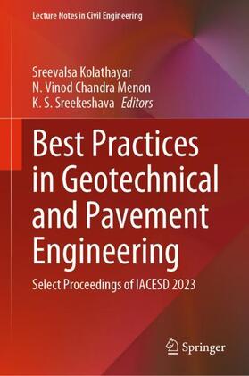 Kolathayar / Sreekeshava / Vinod Chandra Menon |  Best Practices in Geotechnical and Pavement Engineering | Buch |  Sack Fachmedien