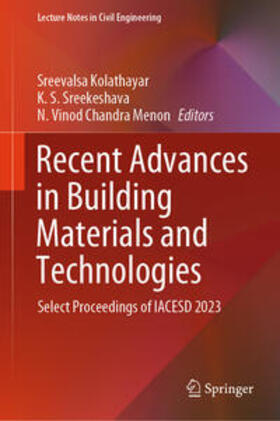 Kolathayar / Sreekeshava / Vinod Chandra Menon |  Recent Advances in Building Materials and Technologies | eBook | Sack Fachmedien