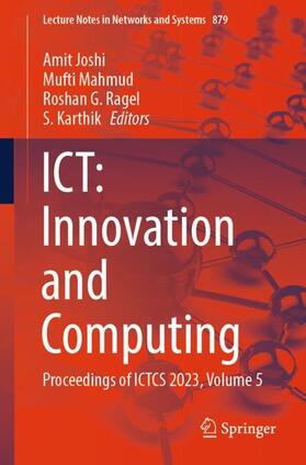 Joshi / Karthik / Mahmud |  ICT: Innovation and Computing | Buch |  Sack Fachmedien