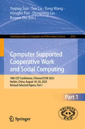 Sun / Lu / Wang |  Computer Supported Cooperative Work and Social Computing | eBook | Sack Fachmedien