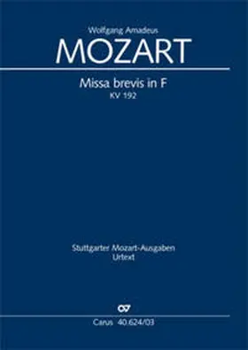 Mozart |  Missa brevis in F (Klavierauszug) | Buch |  Sack Fachmedien